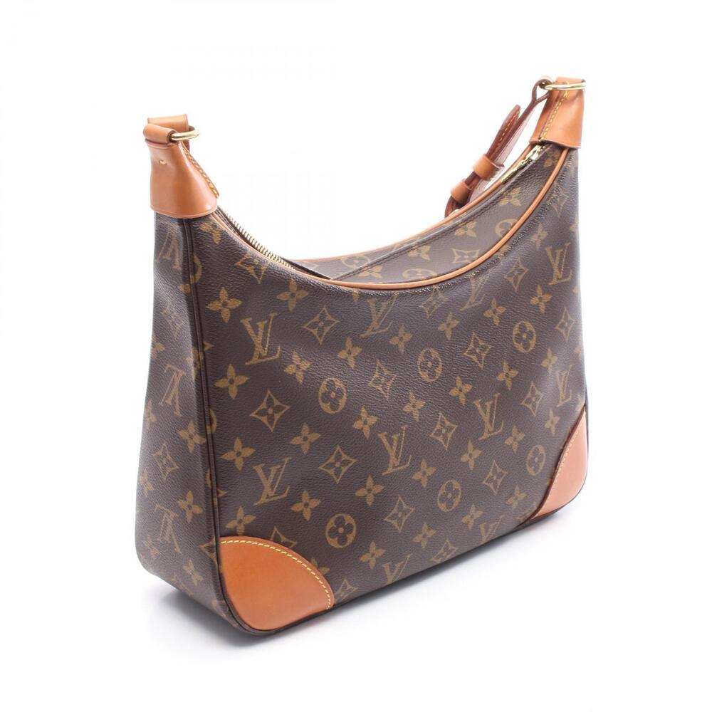 Louis Vuitton Leather Monogram Boulogne Brown Canvas Shoulder Bag